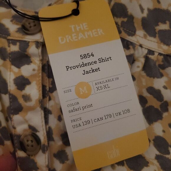 NWT Cabi Providence Shirt Jacket Button Safari Print Size M - Picture 11 of 13